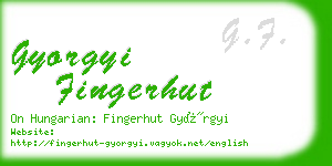 gyorgyi fingerhut business card